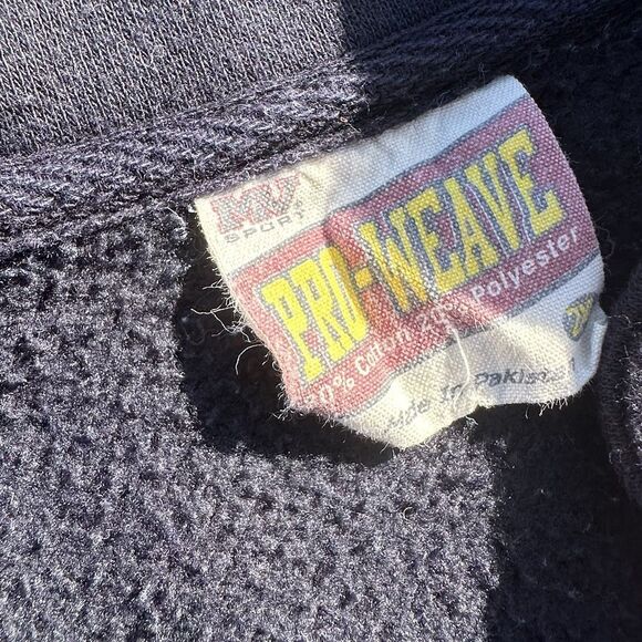 Vintage 90's Pro Weave University of Rhode Island Sweatshirt Mens 2XL Navy Blue - Picture 4 of 7